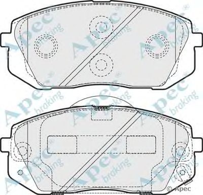 APEC BRAKING pad1617 -  Комплект тормозных колодок, дисковый тормоз